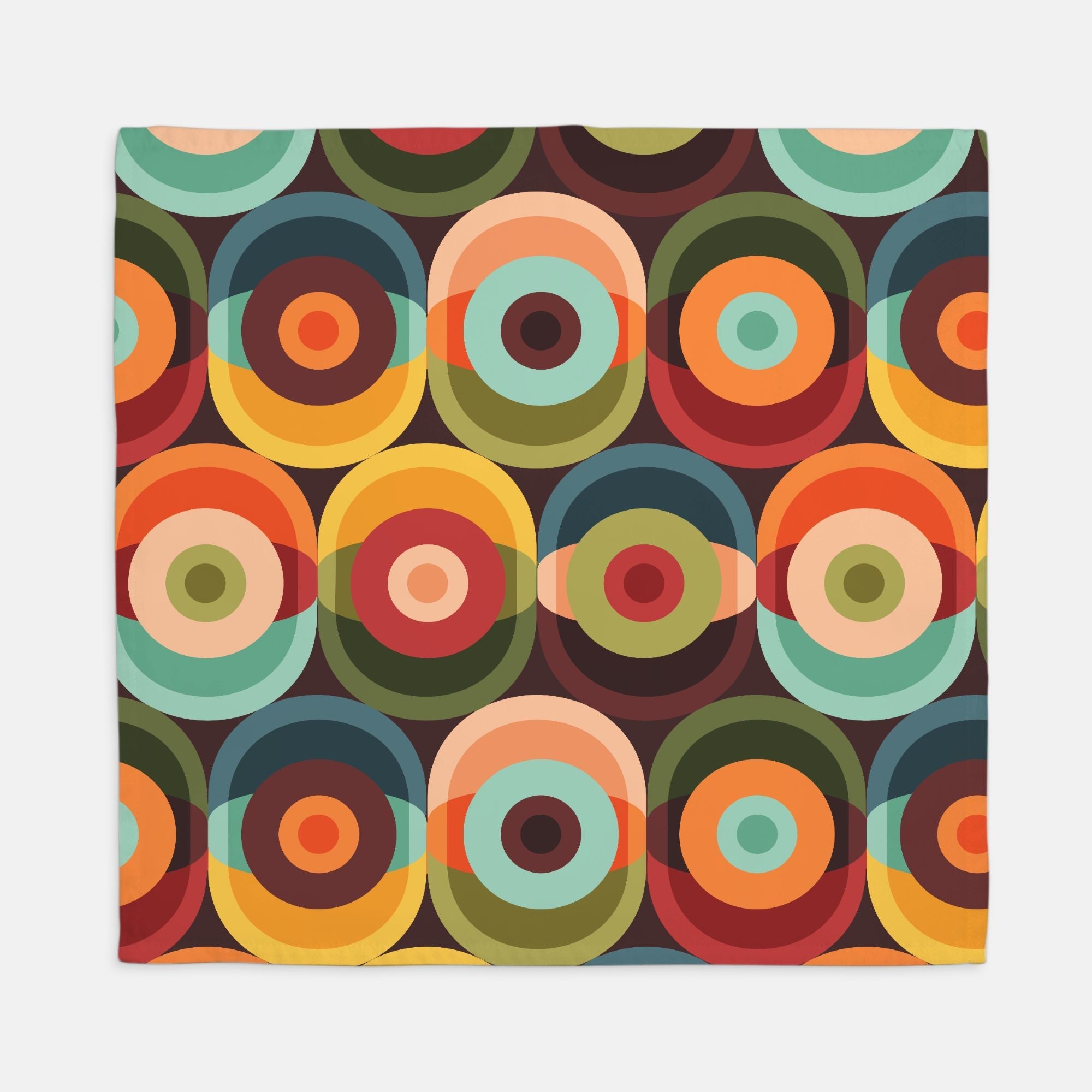 Kate McEnroe New York Retro Groovy Geometric Circle Orbs Set of 4 Cloth Dinner NapkinsNapkinsPMK08.644636