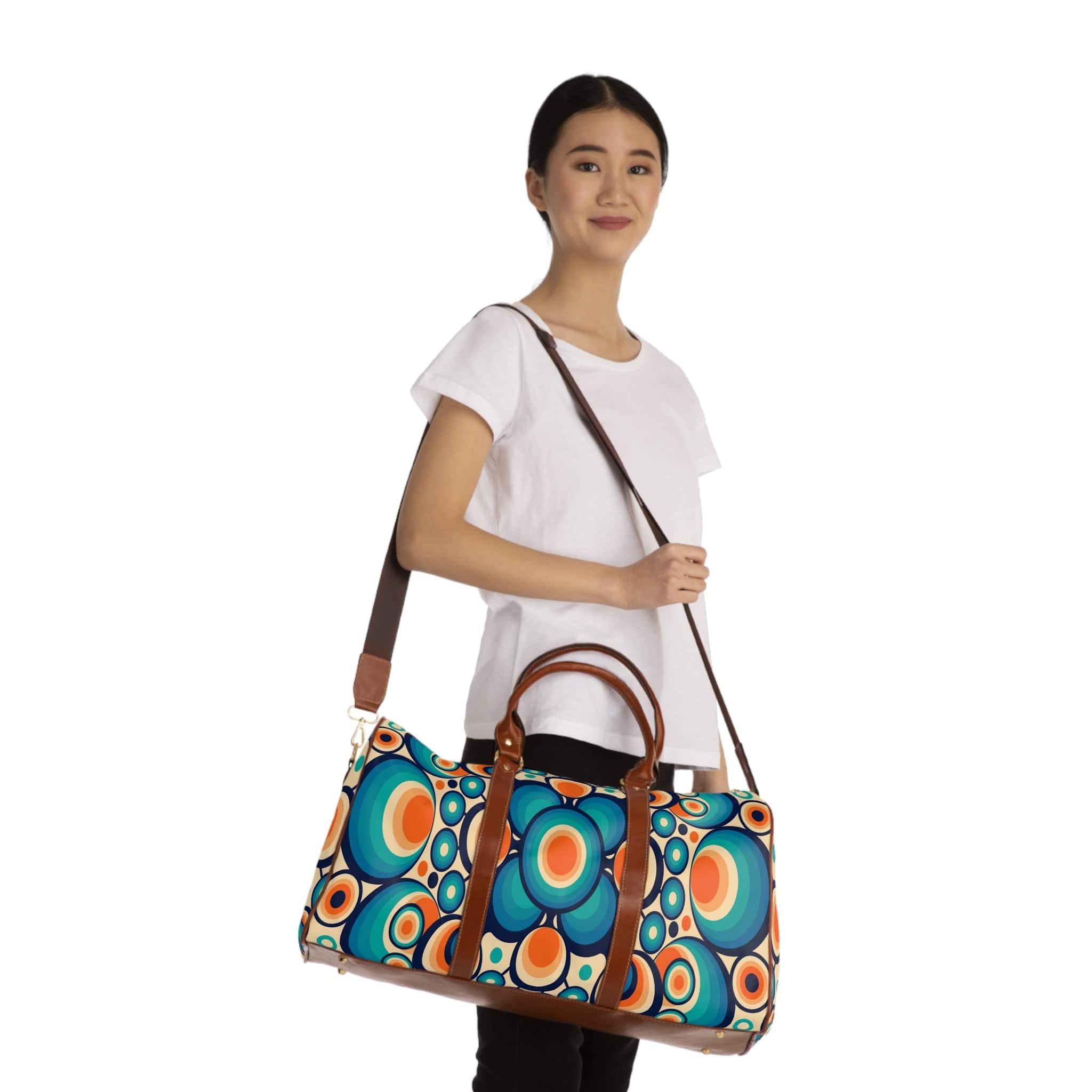 Kate McEnroe New York Retro Groovy Hippie Mid Mod Travel Duffel BagDuffel BagsD2819663