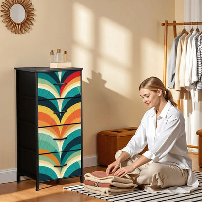 Kate McEnroe New York Retro Groovy Mid Century Modern Abstract Jazz Age Glamour 4 Drawer DresserDressers3XyuQKiIga