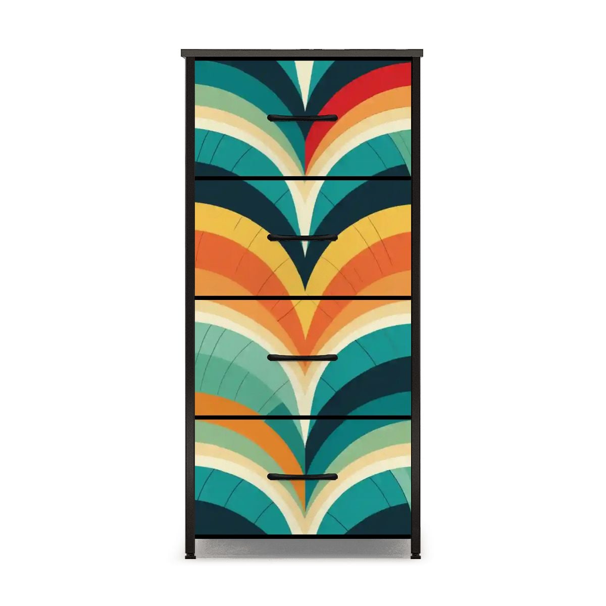 Kate McEnroe New York Retro Groovy Mid Century Modern Abstract Jazz Age Glamour 4 Drawer DresserDressers3XyuQKiIga