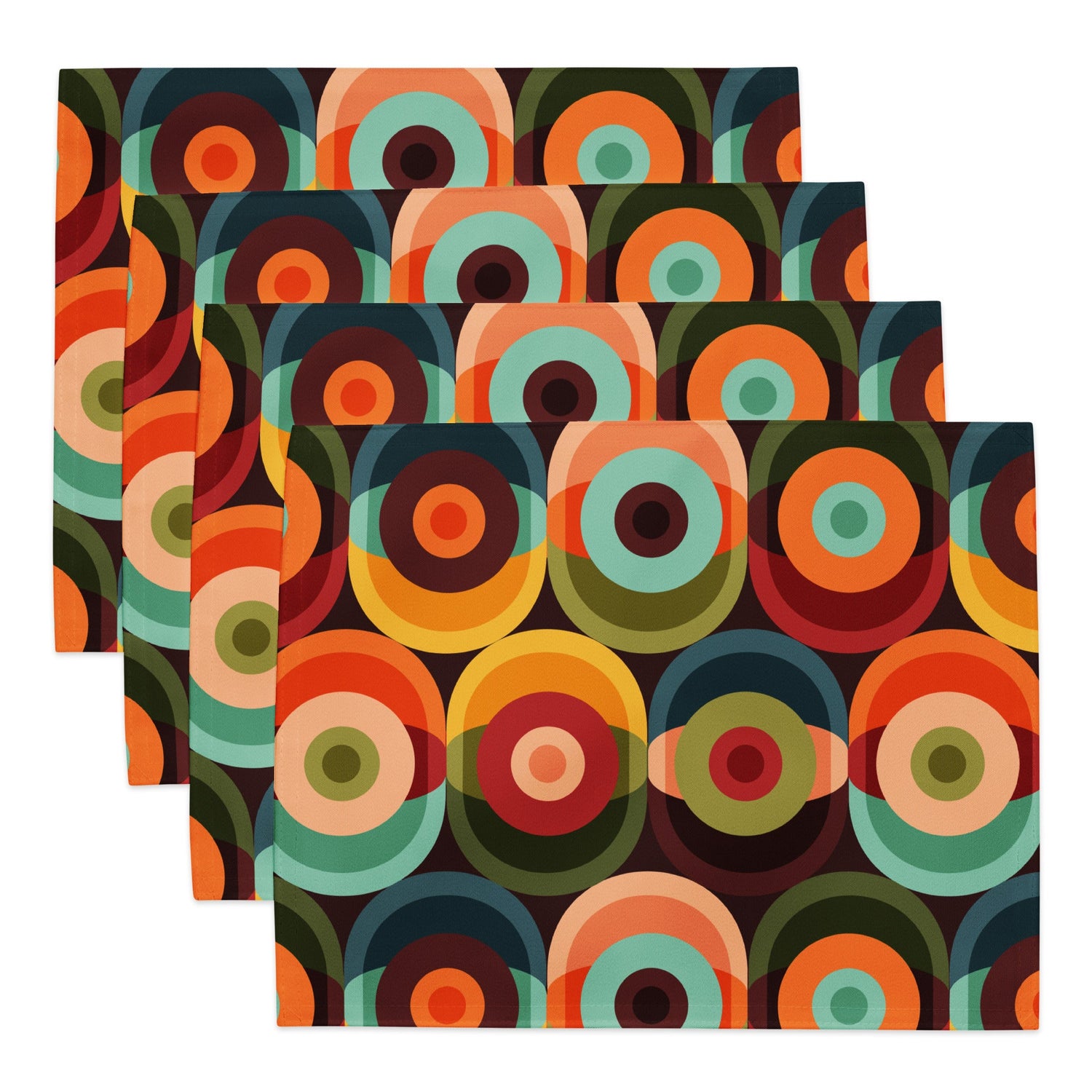 Kate McEnroe New York Retro Groovy Mid Century Modern Orbs Placemats Set of 4Placemats6584119_17484