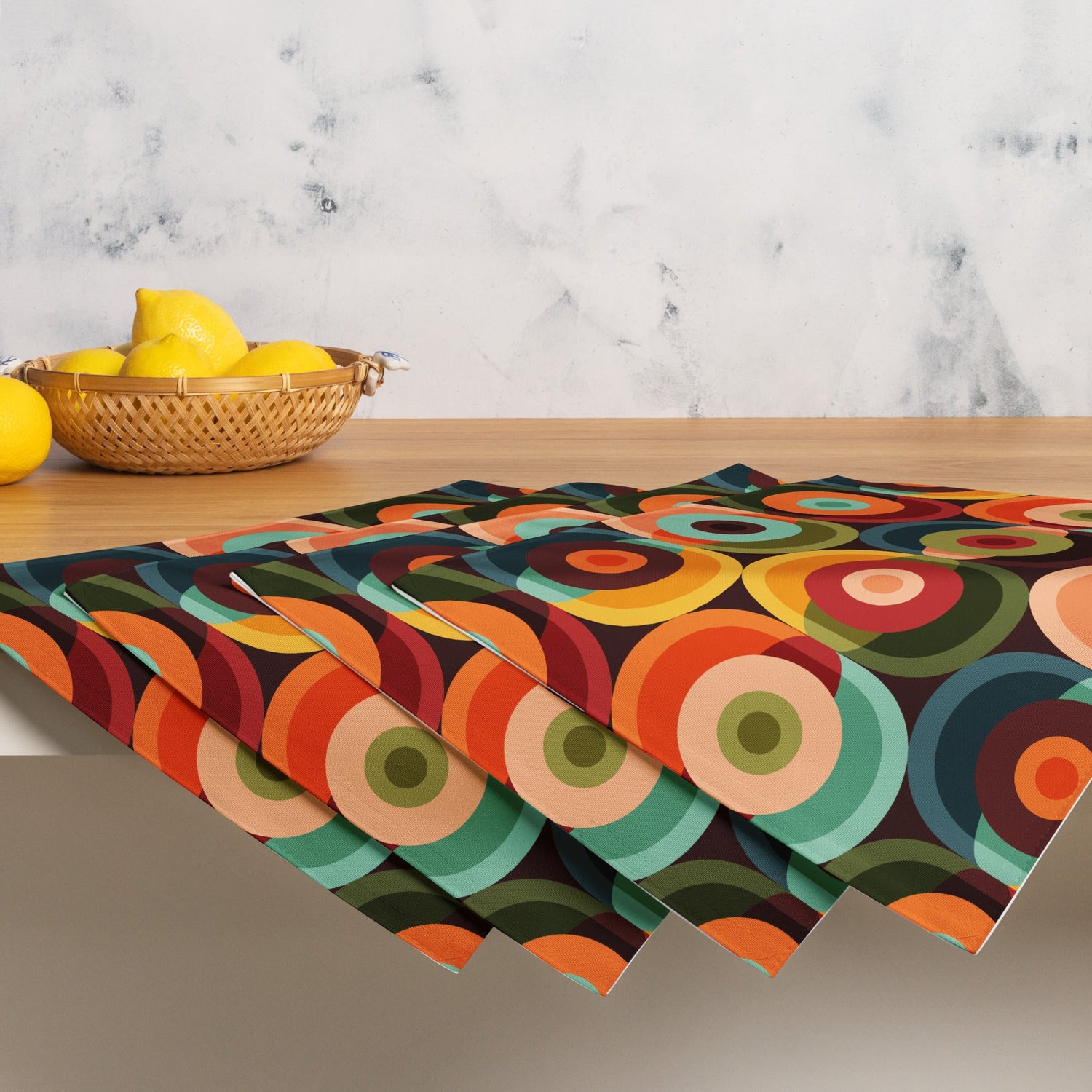 Kate McEnroe New York Retro Groovy Mid Century Modern Orbs Placemats Set of 4Placemats6584119_17484