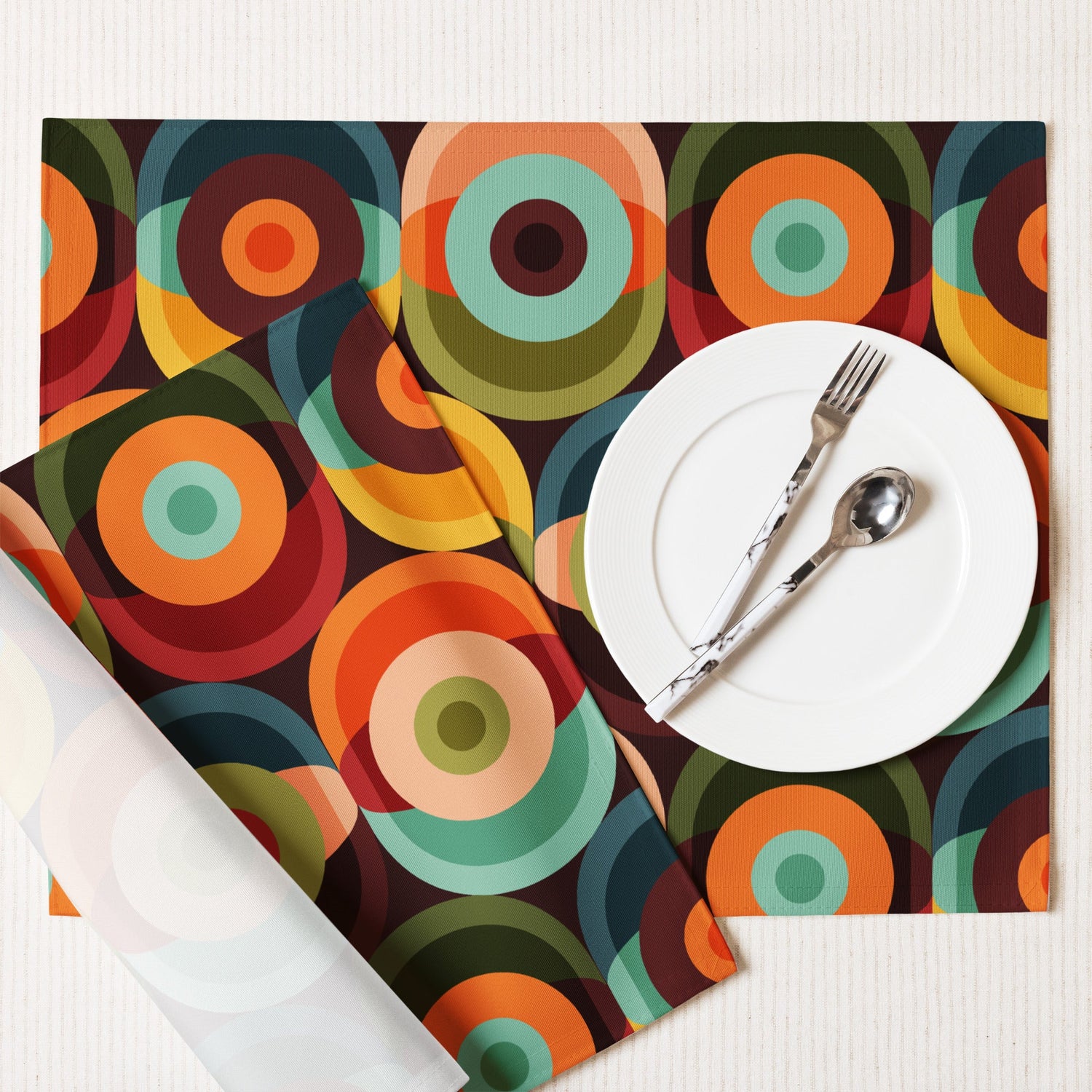 Kate McEnroe New York Retro Groovy Mid Century Modern Orbs Placemats Set of 4Placemats6584119_17484