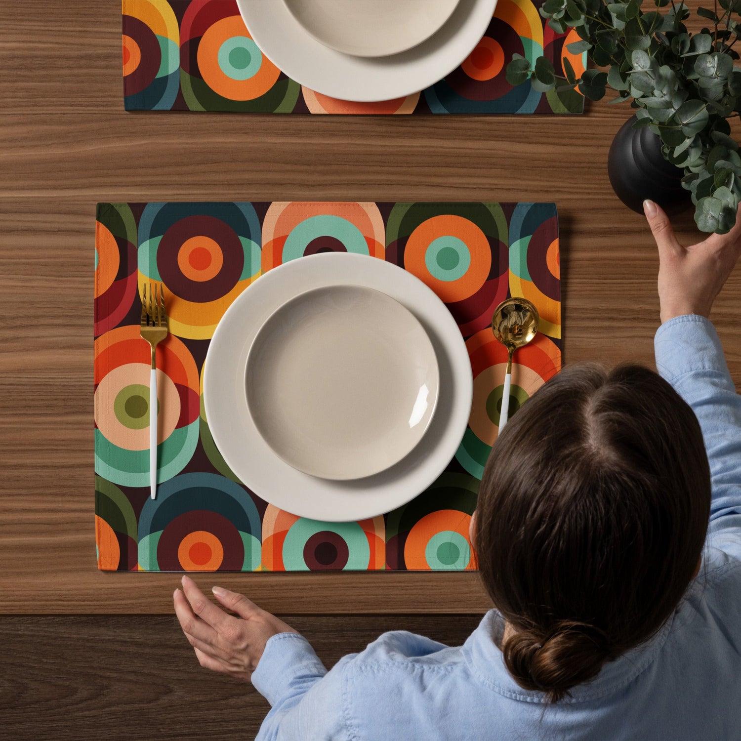 Kate McEnroe New York Retro Groovy Mid Century Modern Orbs Placemats Set of 4Placemats6584119_17484