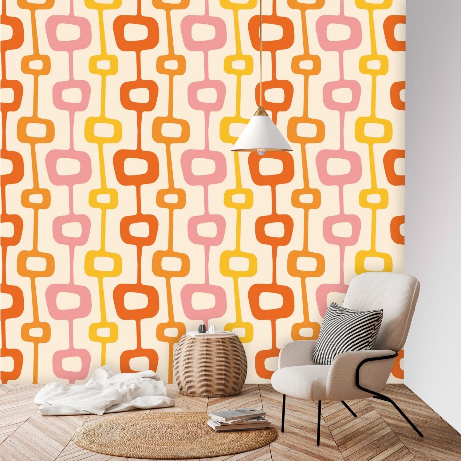 Kate McEnroe New York Retro Groovy Mid Century Modern Wall MuralWall Mural119546