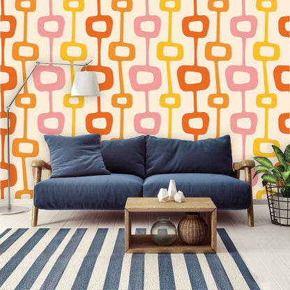 Kate McEnroe New York Retro Groovy Mid Century Modern Wall MuralWall Mural119547