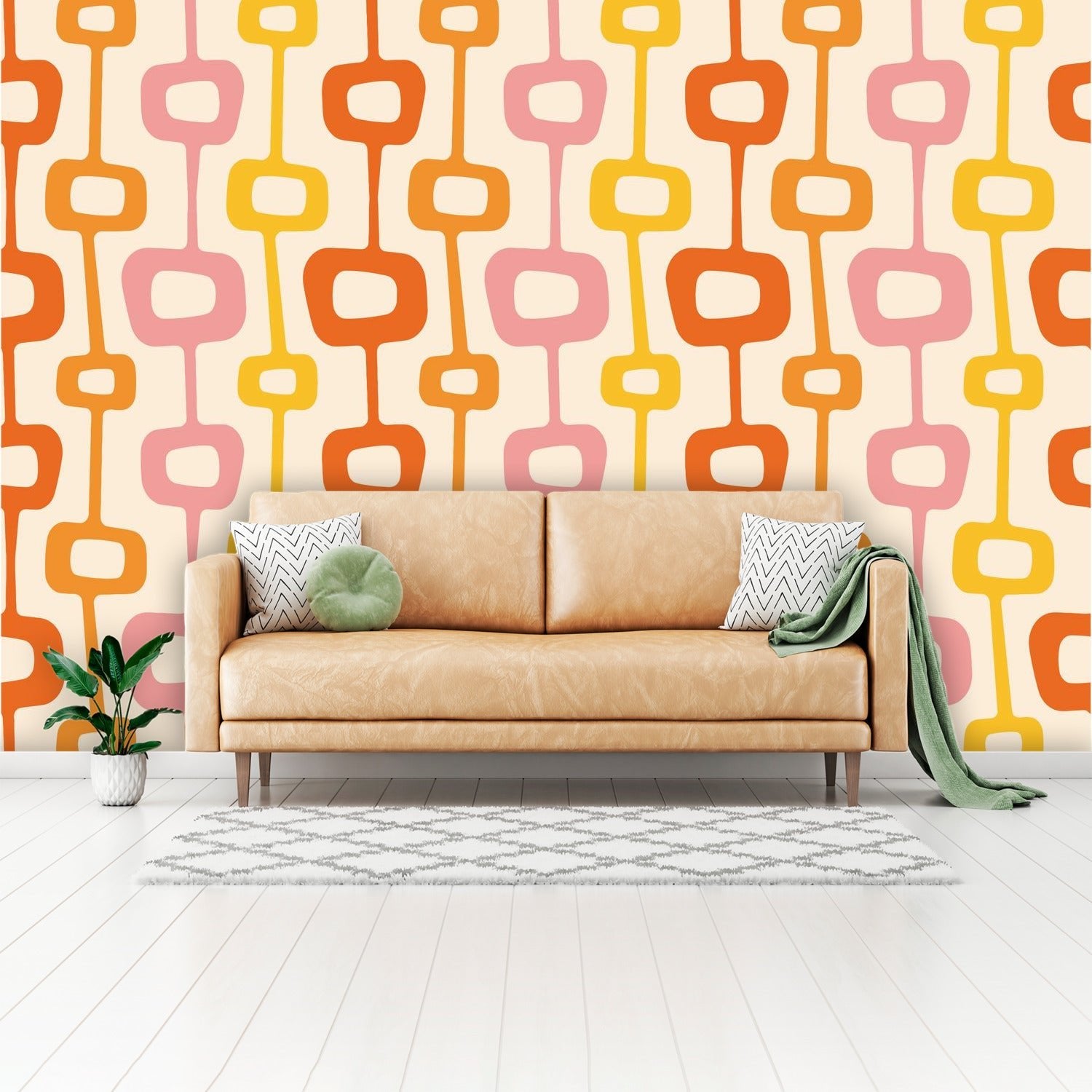 Kate McEnroe New York Retro Groovy Mid Century Modern Wall MuralWall Mural119549