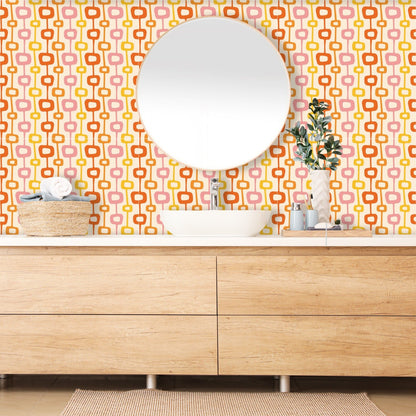 Kate McEnroe New York Retro Groovy Mid Century Modern Wallpaper PanelsWallpaper119624