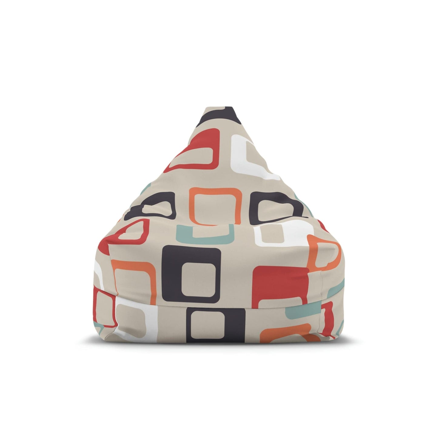 Kate McEnroe New York Retro Groovy Psychedelic Geometric Squares Bean Bag Chair Cover Bean Bag Chair Covers 27" × 30" × 25" / Without insert 18584508658533792948
