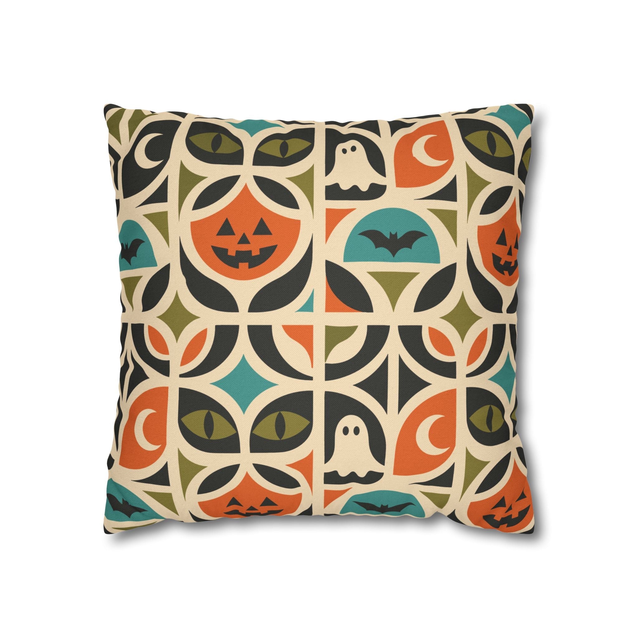Kate McEnroe New York Retro Halloween Throw Pillow Cover | Spooky MCM DecorThrow Pillow Covers11940795057863903939