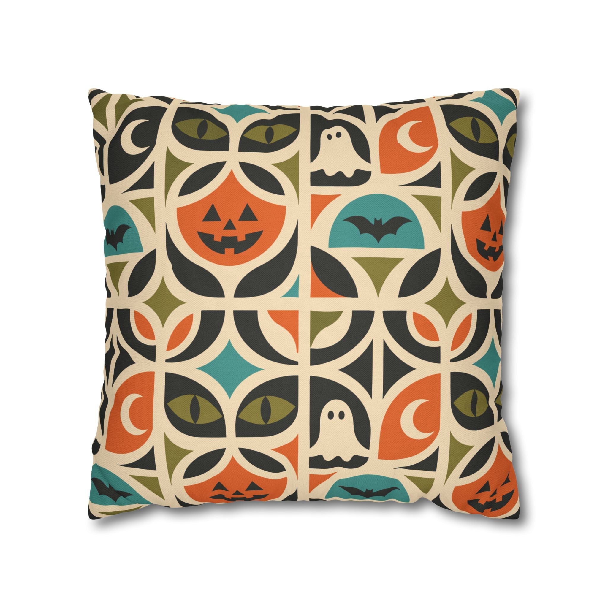 Kate McEnroe New York Retro Halloween Throw Pillow Cover | Spooky MCM DecorThrow Pillow Covers19845562475578890203