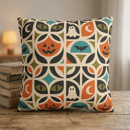 Kate McEnroe New York Retro Halloween Throw Pillow Cover | Spooky MCM DecorThrow Pillow Covers23490610227044311817