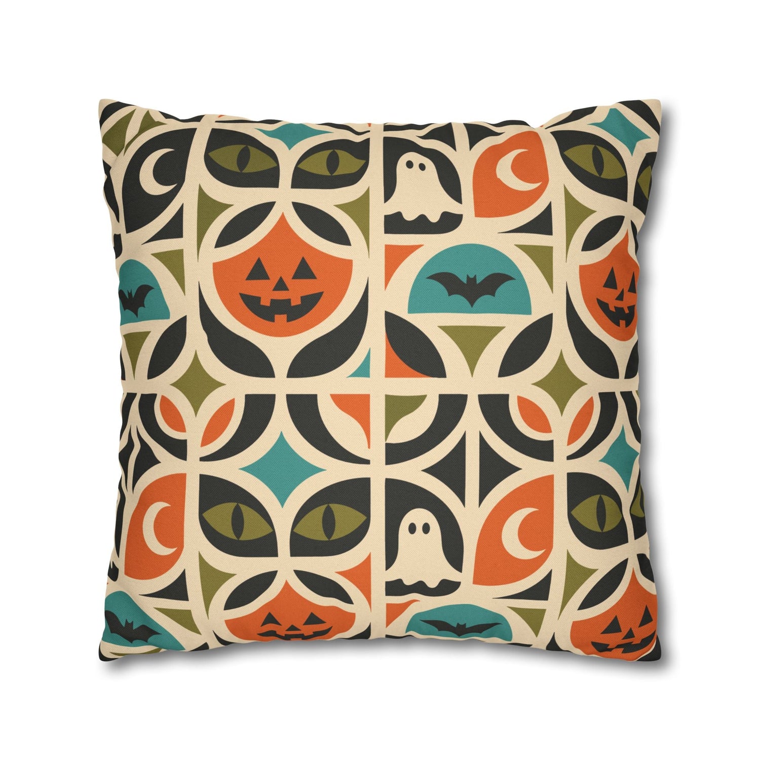 Kate McEnroe New York Retro Halloween Throw Pillow Cover | Spooky MCM DecorThrow Pillow Covers25130935512832988978