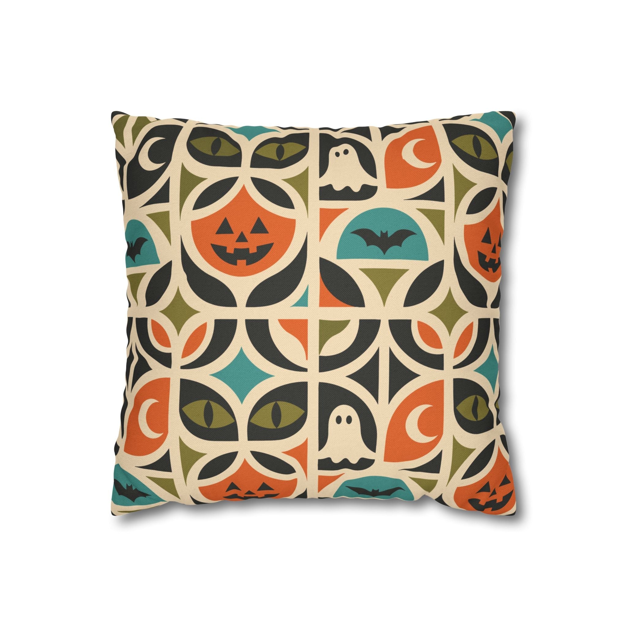 Kate McEnroe New York Retro Halloween Throw Pillow Cover | Spooky MCM DecorThrow Pillow Covers25709740863810561214