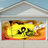 Kate McEnroe New York Retro Halloween Witch Cat Garage Door Banner, Mid Century Modern Jack O Lantern Outdoor DecorGarage Door Banner1sM5zVuKwR