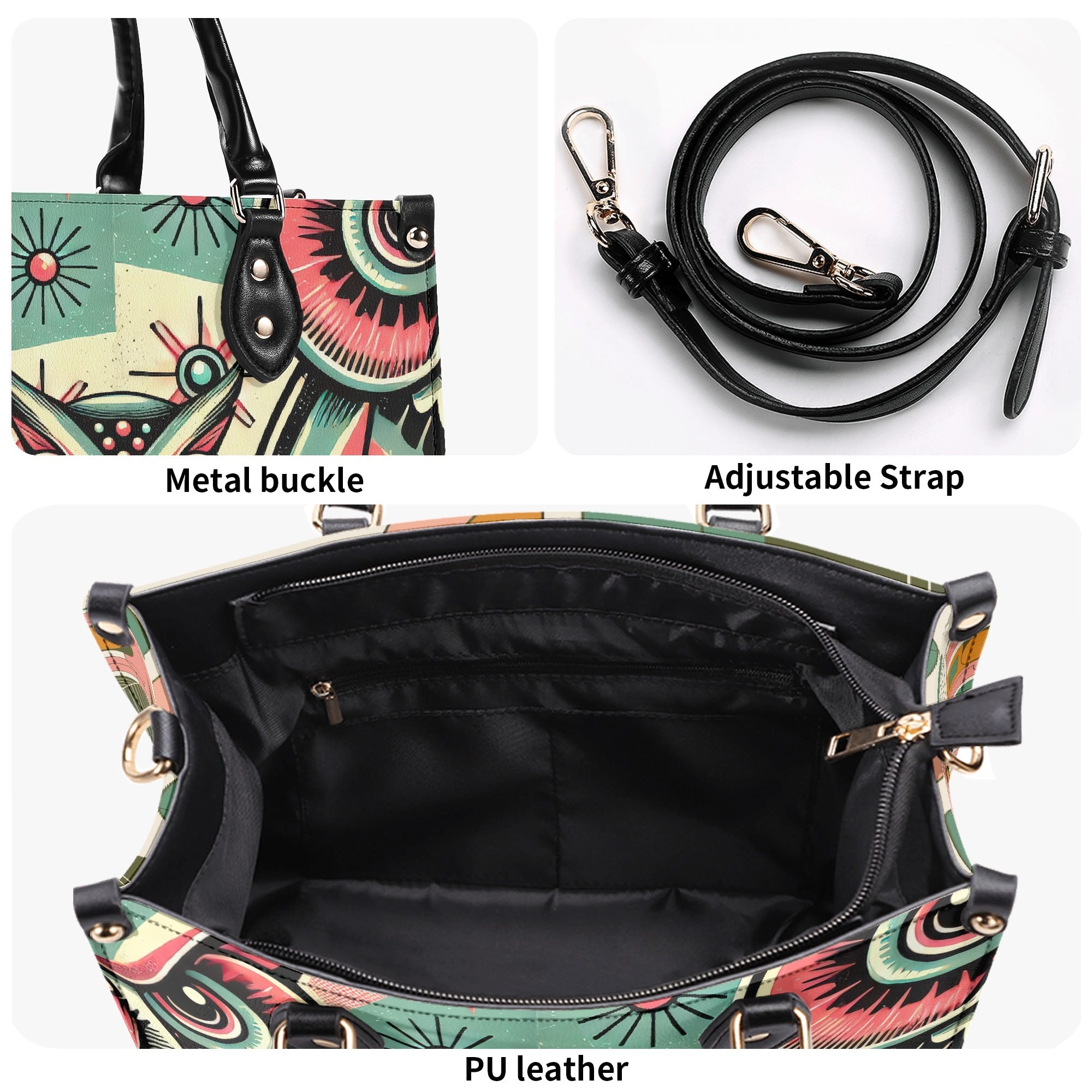 Kate McEnroe New York Retro Hipster Owl Handbag, Mid Century Modern Groovy 60s PurseHandbagsW8M8E1MW - 1