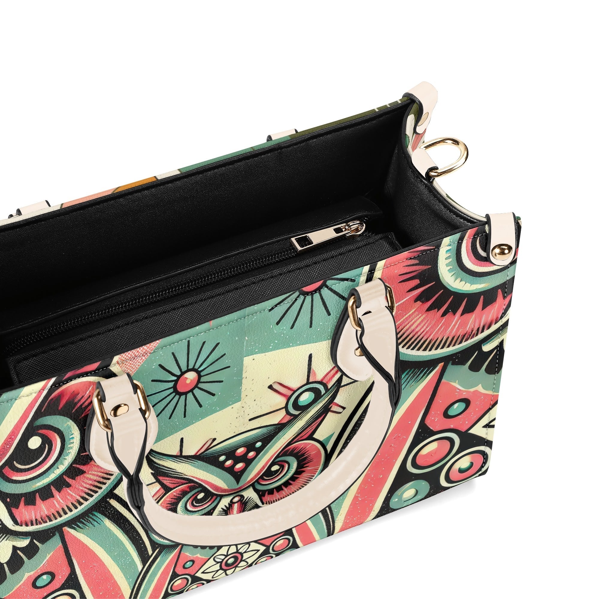 Kate McEnroe New York Retro Hipster Owl Handbag, Mid Century Modern Groovy 60s PurseHandbagsW8M8E1MW - 1