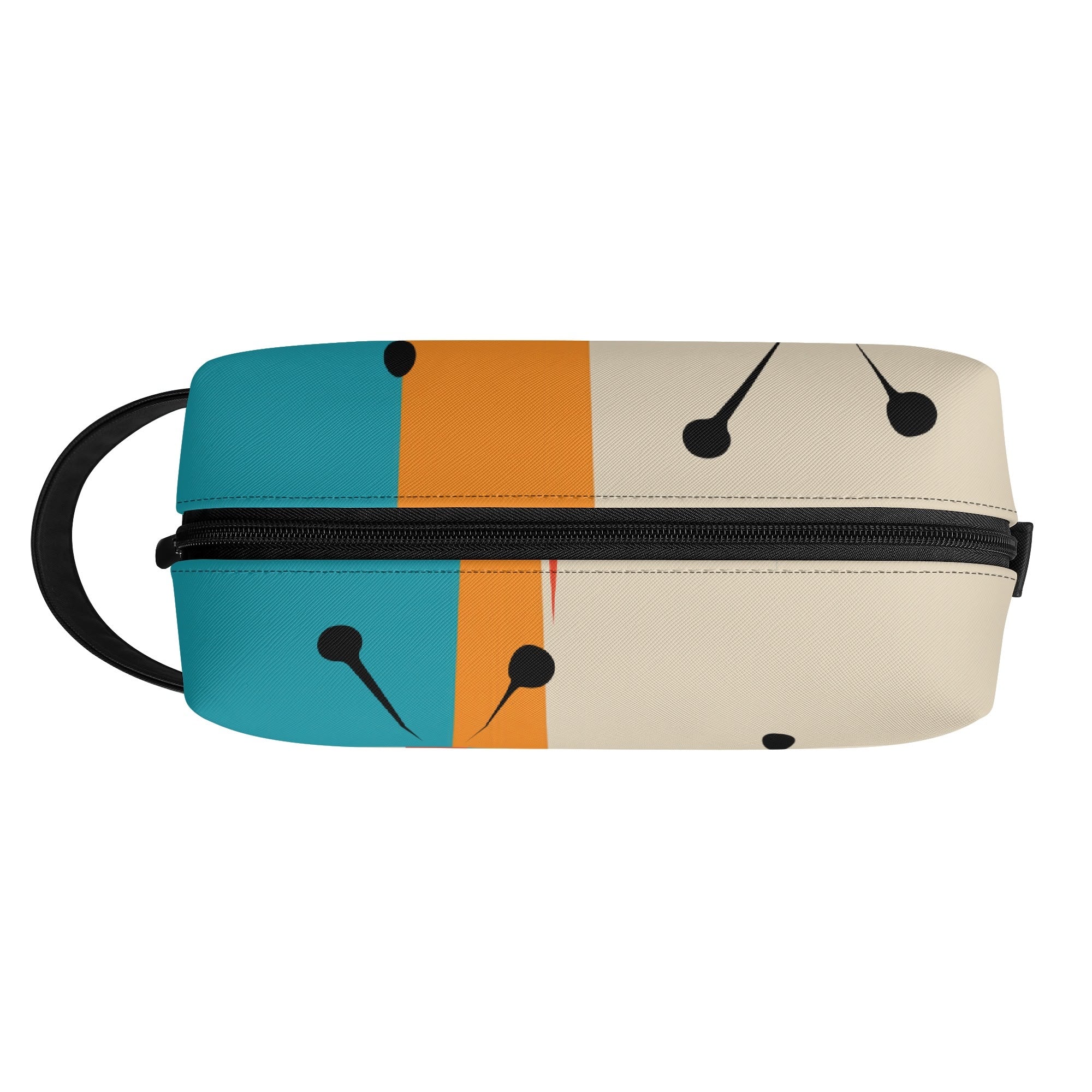 Kate McEnroe New York Retro Kitsch Atomic Cat Retro TV Toiletry Bag, Mid Century Modern Starburst Cosmetic BagCosmetic &amp; Toiletry BagsNGZR5M5W - 2