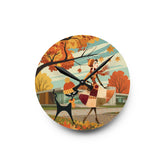 Kate McEnroe New York Retro Kitsch Atomic Cat Wall Clock | Mid Century Modern Autumn DecorWall Clocks60488128422070237670