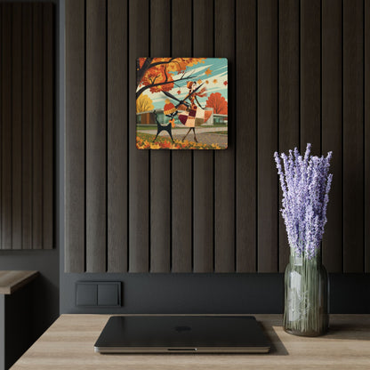 Kate McEnroe New York Retro Kitsch Atomic Cat Wall Clock | Mid Century Modern Autumn DecorWall Clocks70245803480963854970