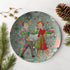 Kate McEnroe New York Retro Kitsch Christmas Dinner Plate, Mid Century Modern Holiday Tableware, 1950s Atomic Starburst PlatePlates9820SINGLE