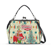 Kate McEnroe New York Retro Kitsch Christmas Kisslock Purse, Vintage 50s Holiday Handbag, Mid Century Modern Festive BagCrossbody BagsD3194592