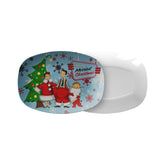 Kate McEnroe New York Retro Kitsch Christmas Platter, Mid - Century Modern Holiday Serving TrayServing PlattersXMPLAT - FAM - 01