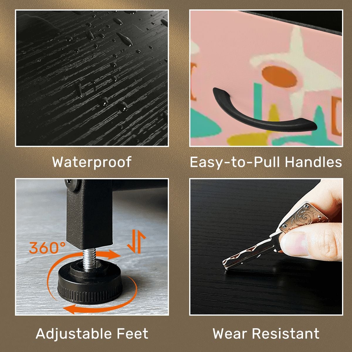 Kate McEnroe New York Retro Kitschy Atomic Cat Starburst Geometric 1950s 4 Drawer DresserDressersGK9VipHHhW