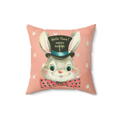 Kate McEnroe New York Retro Kitschy Vintage Easter Card Inspired Art Throw Pillow Cover Throw Pillow Covers 16&quot; × 16&quot; 27371922481833803742