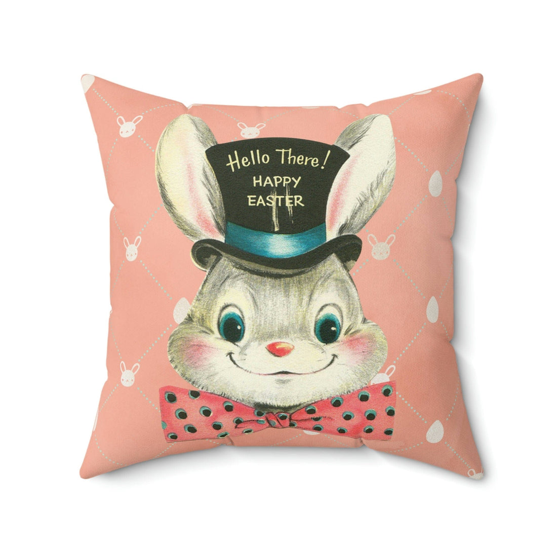 Kate McEnroe New York Retro Kitschy Vintage Easter Card Inspired Art Throw Pillow Cover Throw Pillow Covers 20&quot; × 20&quot; 32487364300804257211