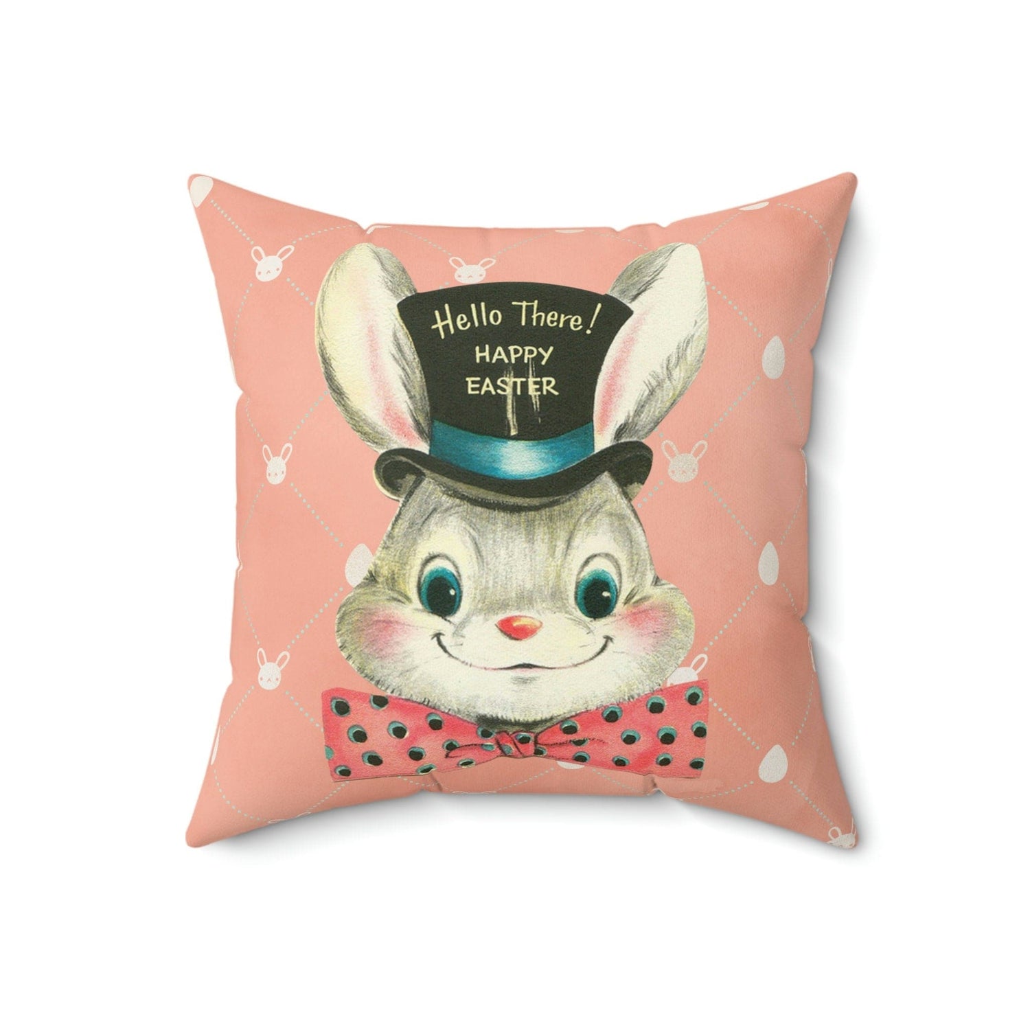 Kate McEnroe New York Retro Kitschy Vintage Easter Card Inspired Art Throw Pillow Cover Throw Pillow Covers