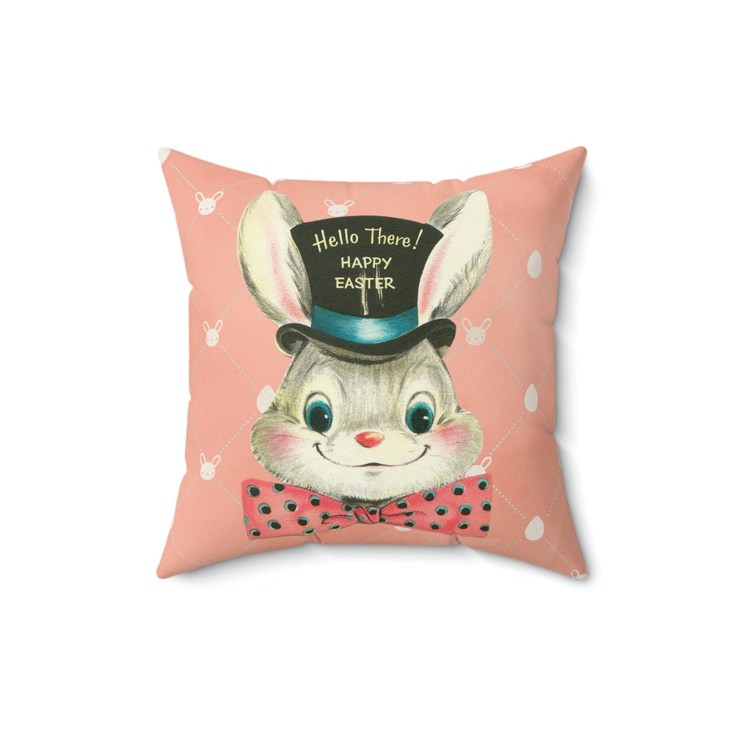 Kate McEnroe New York Retro Kitschy Vintage Easter Card Inspired Art Throw Pillow CoverThrow Pillow Covers27371922481833803742