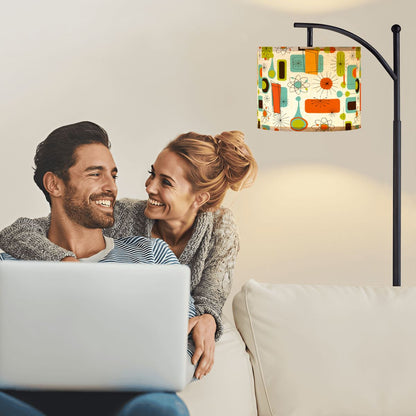 Kate McEnroe New York Retro MCM Arc Floor Lamp, 50s Boomerang Starburst LightingArc Floor LampsMV1MHbUAEd