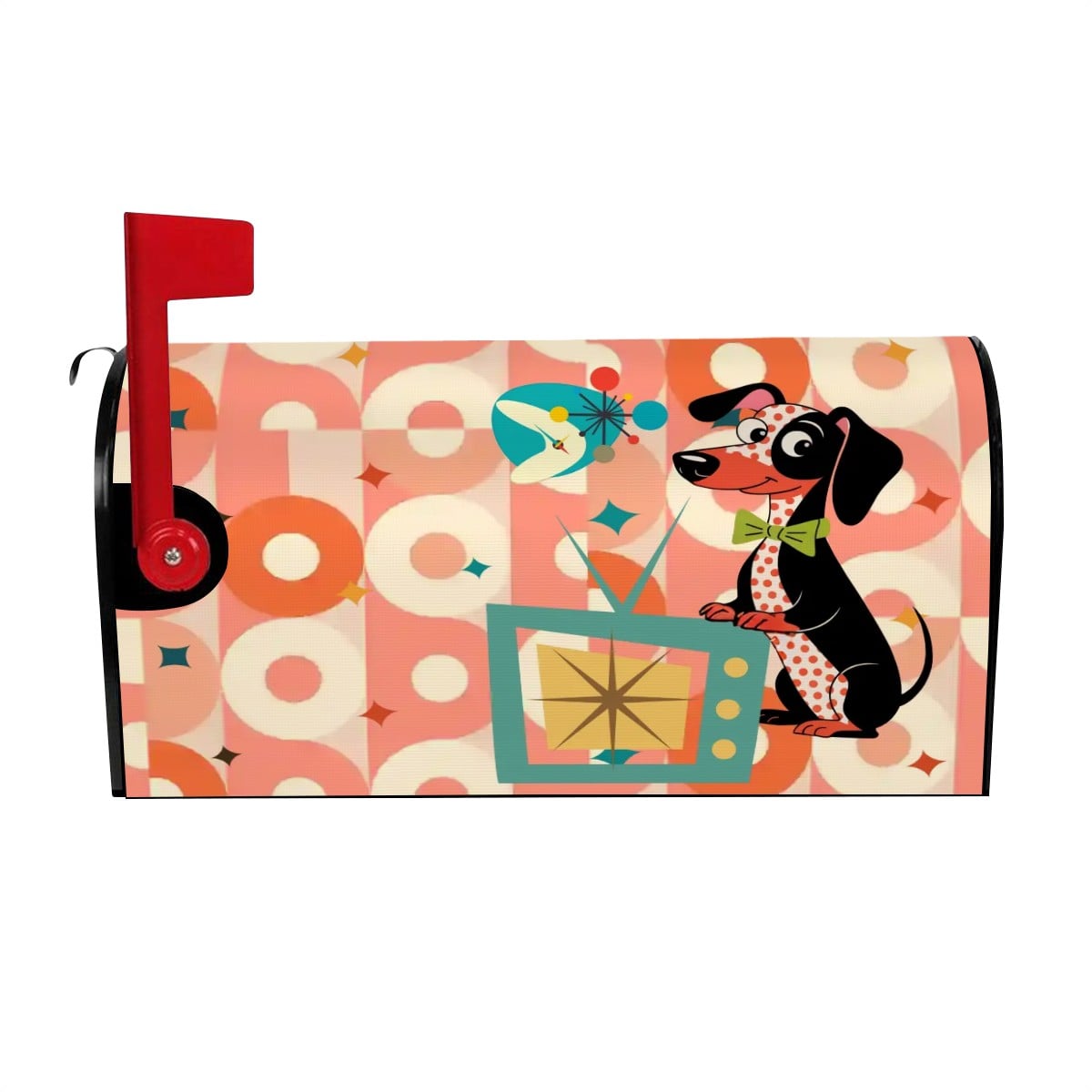 Kate McEnroe New York Retro MCM Atomic Dachshund Magnetic Mailbox CoverMailbox CoversrjYqipaF7M