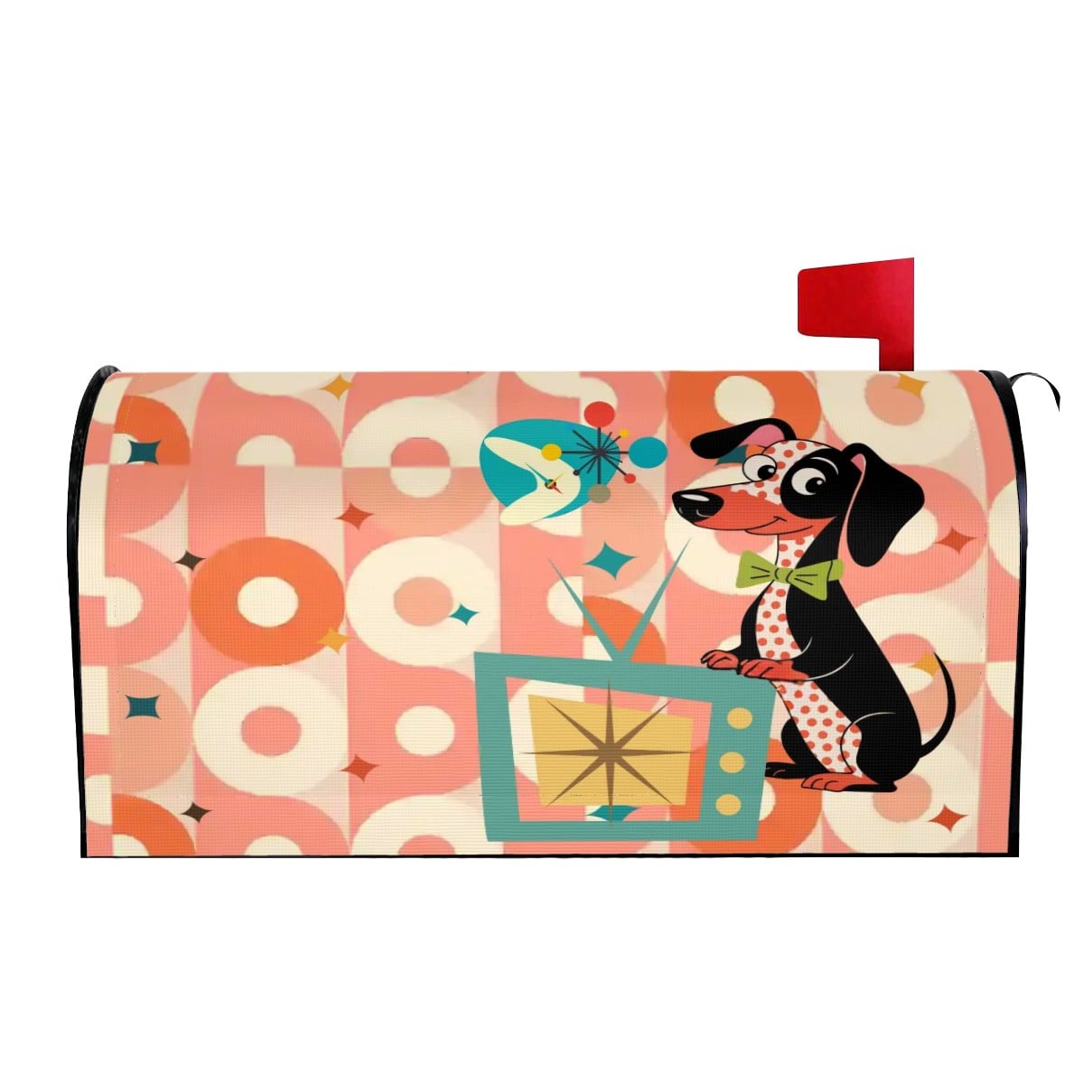 Kate McEnroe New York Retro MCM Atomic Dachshund Magnetic Mailbox CoverMailbox CoversrjYqipaF7M