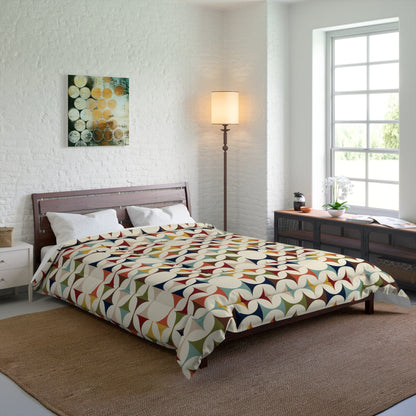 Kate McEnroe New York Retro MCM Comforter, Mid Century Modern Bedding, Vibrant Geometric Scandinavian Modern Danish Bedroom DecorComforters32779281398447692300