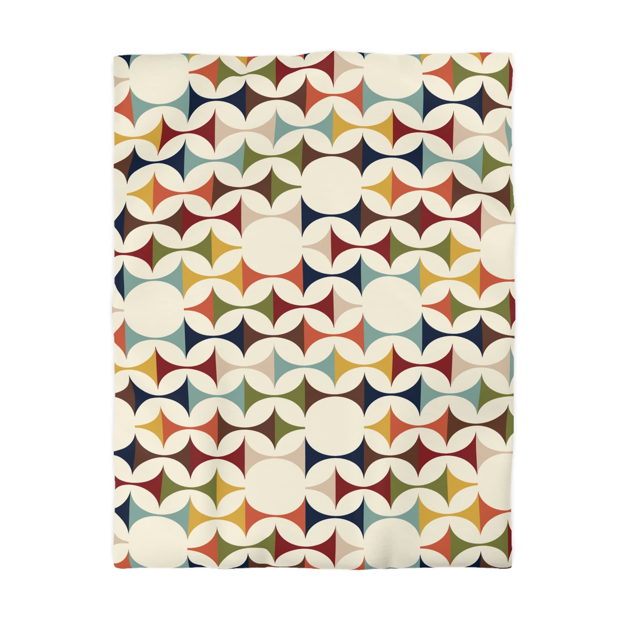 Kate McEnroe New York Retro MCM Duvet Cover, Mid Century Modern Bedding, Vibrant Geometric Scandinavian Modern Danish Bed DecorDuvet Covers10731289768797466115