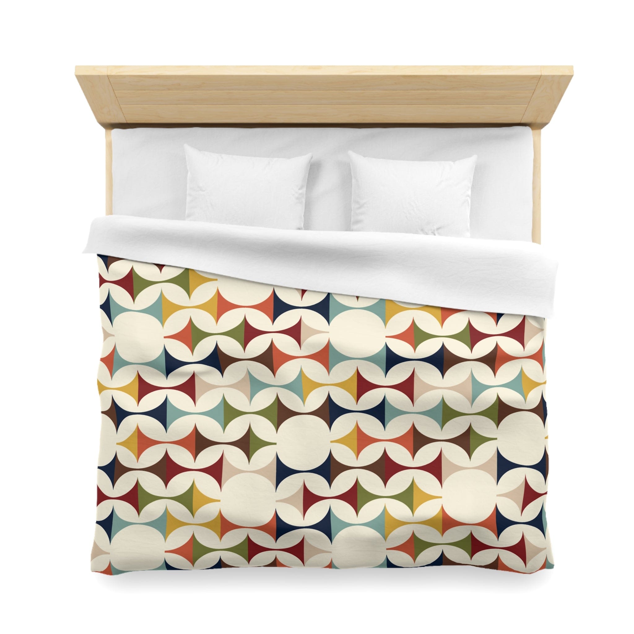 Kate McEnroe New York Retro MCM Duvet Cover, Mid Century Modern Bedding, Vibrant Geometric Scandinavian Modern Danish Bed DecorDuvet Covers10731289768797466115