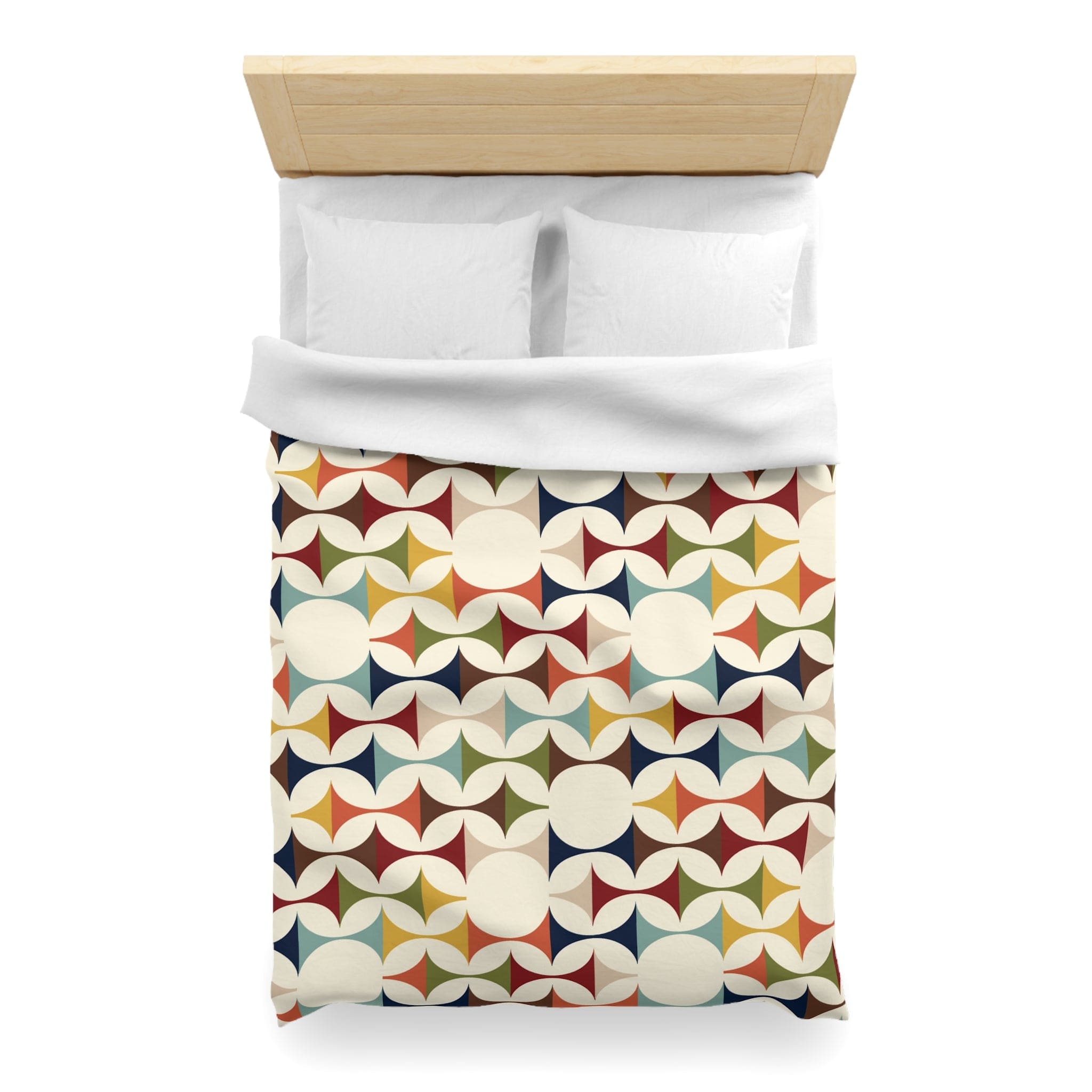 Kate McEnroe New York Retro MCM Duvet Cover, Mid Century Modern Bedding, Vibrant Geometric Scandinavian Modern Danish Bed DecorDuvet Covers10731289768797466115