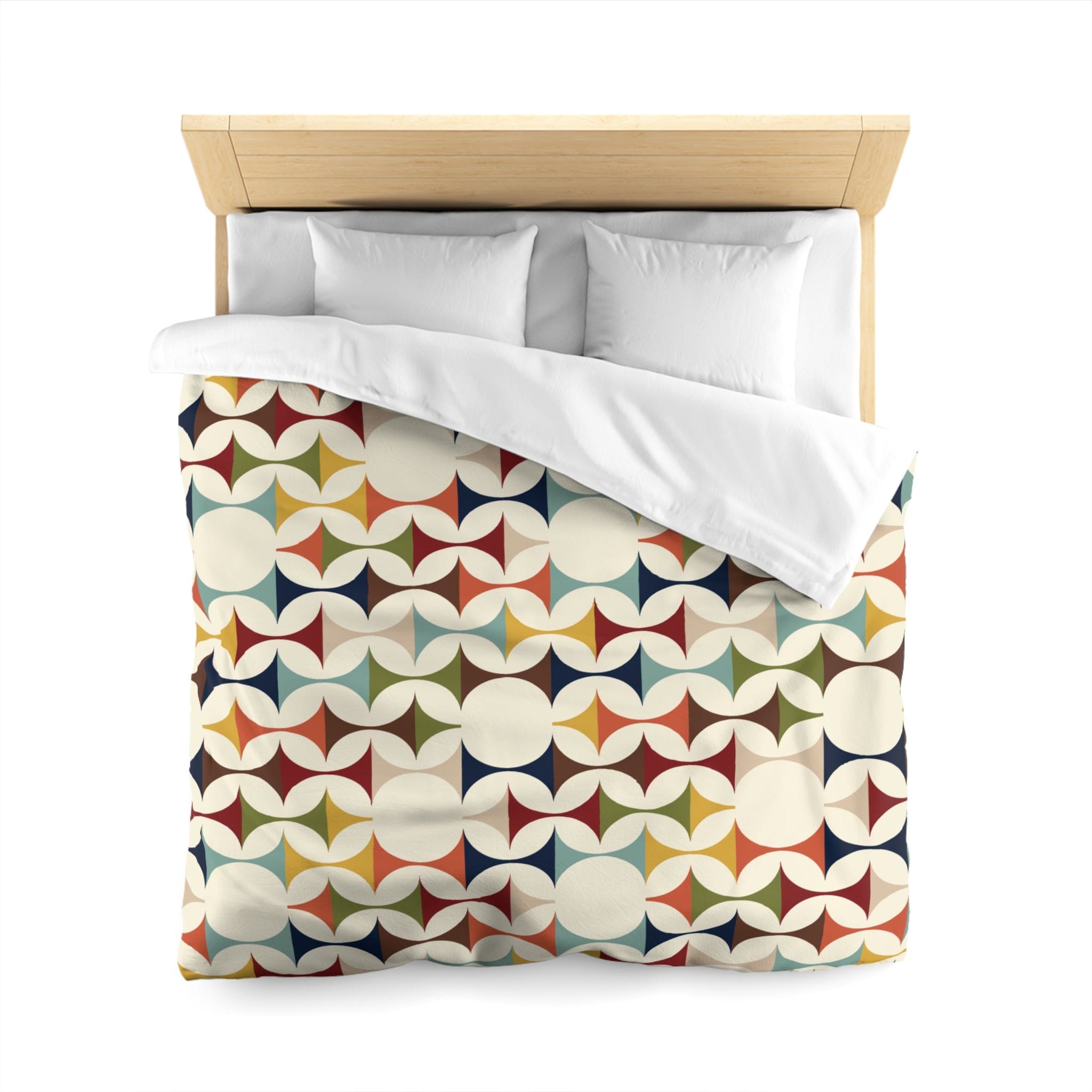 Kate McEnroe New York Retro MCM Duvet Cover, Mid Century Modern Bedding, Vibrant Geometric Scandinavian Modern Danish Bed DecorDuvet Covers10731289768797466115
