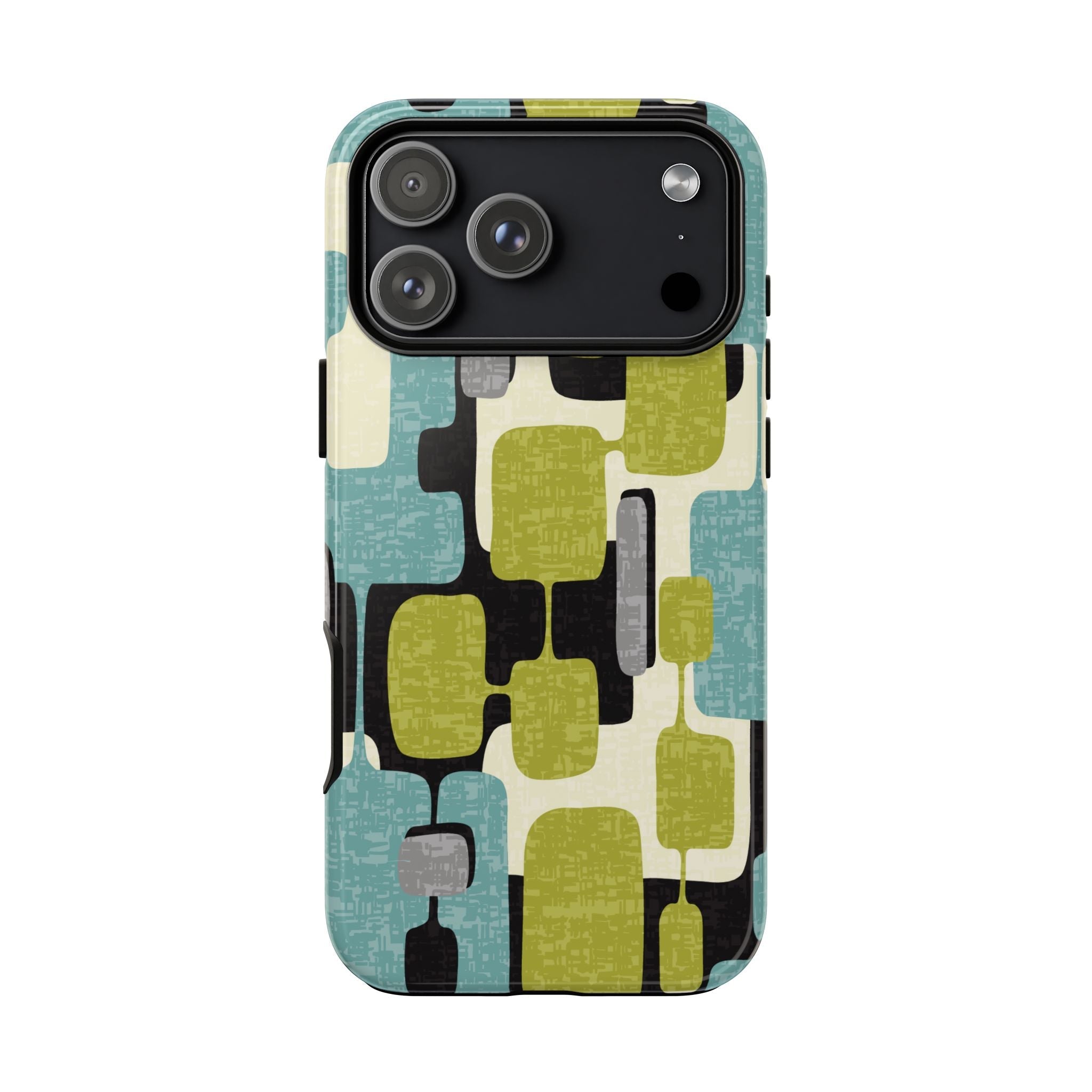 Kate McEnroe New York Retro MCM Geometric iPhone Case, Mid Century Modern Block Abstract Phone CoverPhone Cases16535388622675918943