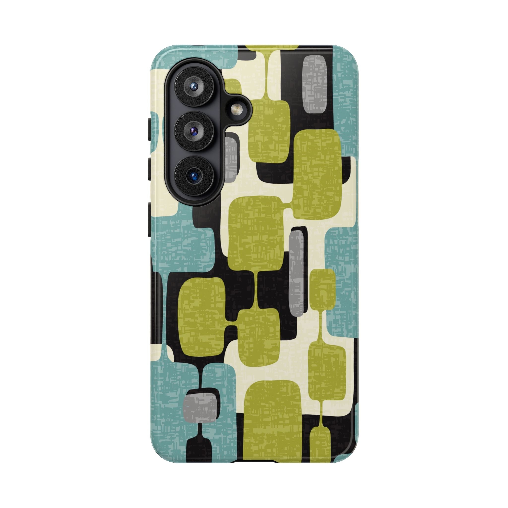Kate McEnroe New York Retro MCM Geometric iPhone Case, Mid Century Modern Block Abstract Phone CoverPhone Cases18060360260448351386