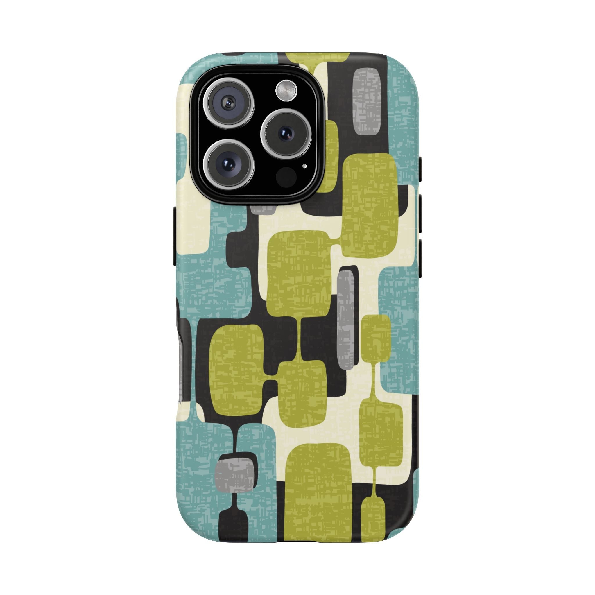Kate McEnroe New York Retro MCM Geometric iPhone Case, Mid Century Modern Block Abstract Phone CoverPhone Cases21733673512978932264