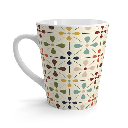 Kate McEnroe New York Retro MCM Latte Mug, 50s Mid Century Modern Cream, Teal and Mustard Drinkware giftMugs20118389232420988804