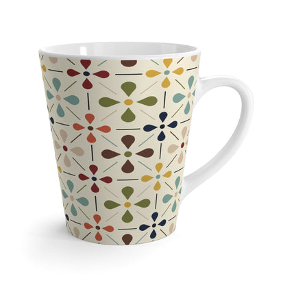 Kate McEnroe New York Retro MCM Latte Mug, 50s Mid Century Modern Cream, Teal and Mustard Drinkware giftMugs20118389232420988804