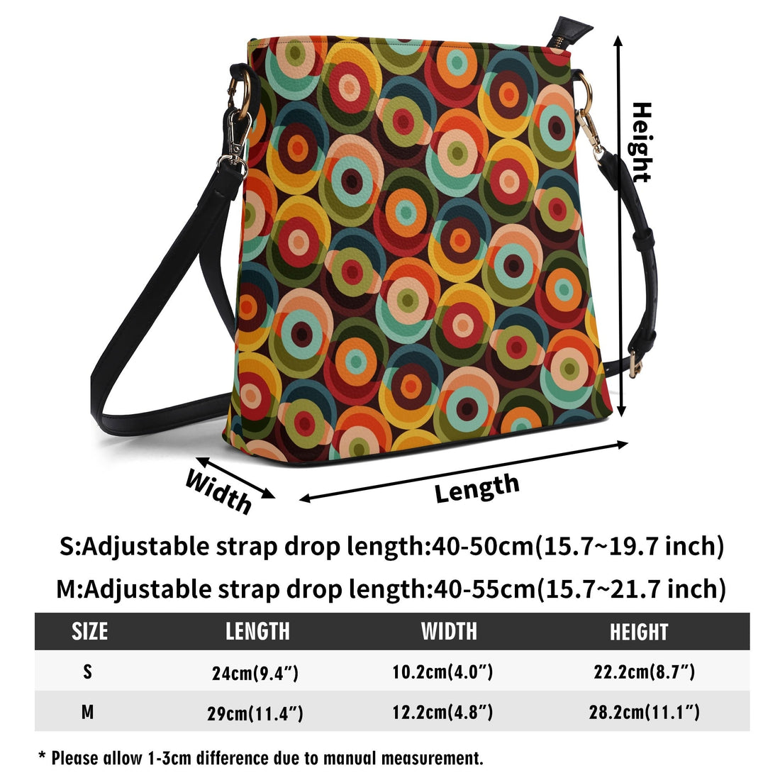 Kate McEnroe New York Retro MCM Orbs Crossbody Bag, Mid Century Modern Colorful Shoulder PurseHandbagsW0Z3RD5W - 1