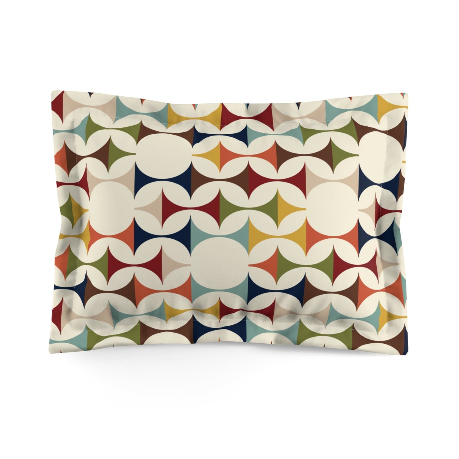 Kate McEnroe New York Retro MCM Pillow Sham, Mid Century Geometric Design, Scandinavian Danish Modern Bedroom Decor Pillow Shams Standard 33931362688227692373