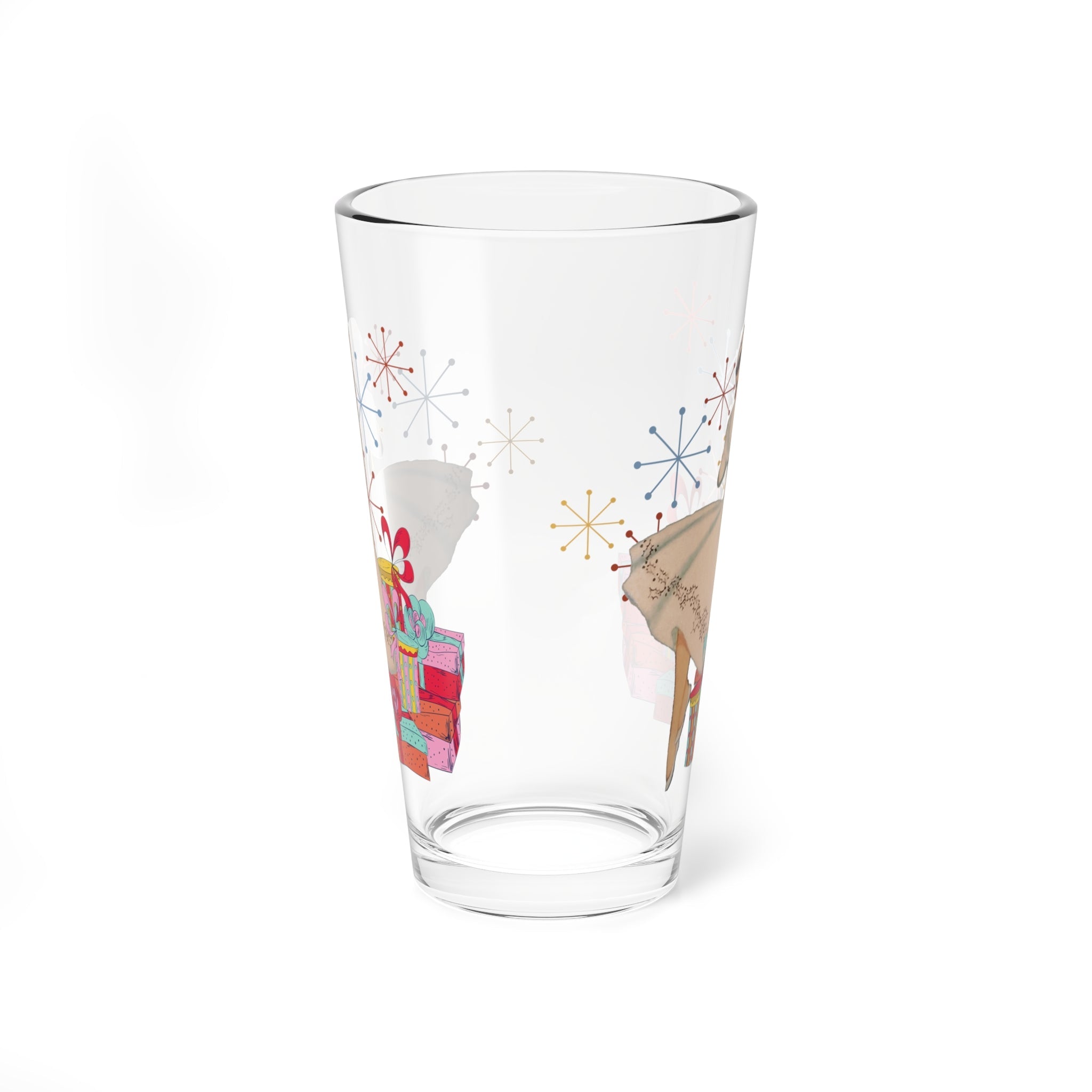 Kate McEnroe New York Retro Mid Century Kitsch Vintage Christmas Card Art Pint GlassPint Glasses19765387339482298873