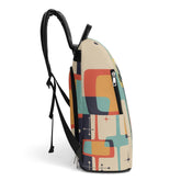 Kate McEnroe New York Retro Mid Century Modern Backpack, Atomic Cat Geometric Daypack, MCM Travel BagBackpacksWDE9OX1Y - 1