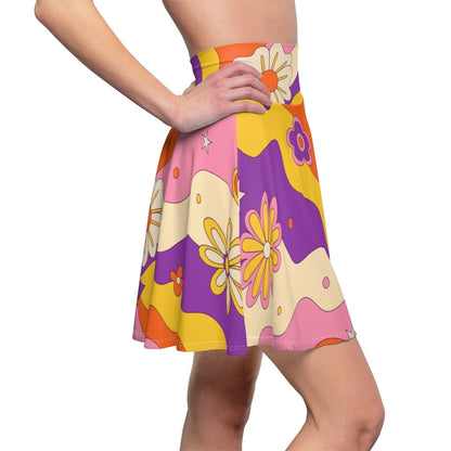 Kate McEnroe New York Retro Mid Century Modern Flower Power Womens Skater Skirt Skater Skirt M 14170021874359058547